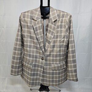 Crazy Grid Casual Blazer (XL) Grey-Frame